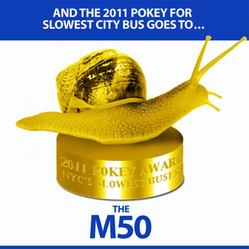 Путешествуя по центру города, M50 получает награду Pokey 'Award' 2011 года